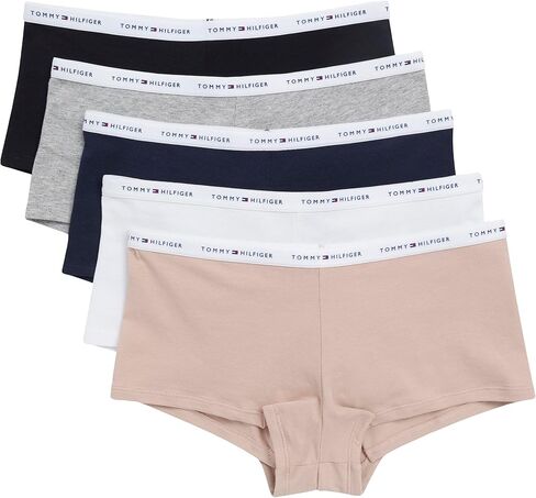 Tommy Hilfiger womens 5-pack Classic Cotton Logo Boyshort in Saudi Arabia