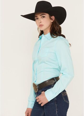 Cinch Women's Solid Turquoise Shirt in Saudi Arabia