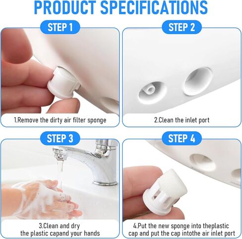 Air Filter Sponge, Compressor Replacement System, Round White Breathable Foam Filters Compatible with Cool Mist Inhaler & Vaporizer Device, Universal Size (0.59in Dia 20 Pcs) in Saudi Arabia