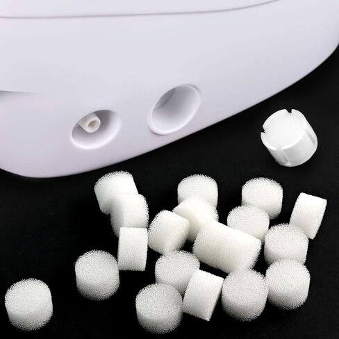 Air Filter Sponge, Compressor Replacement System, Round White Breathable Foam Filters Compatible with Cool Mist Inhaler & Vaporizer Device, Universal Size (0.59in Dia 20 Pcs) in Saudi Arabia