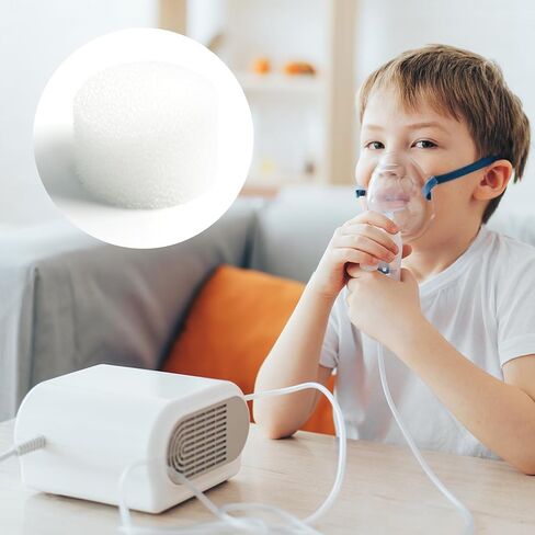 Air Filter Sponge, Compressor Replacement System, Round White Breathable Foam Filters Compatible with Cool Mist Inhaler & Vaporizer Device, Universal Size (0.59in Dia 20 Pcs) in Saudi Arabia