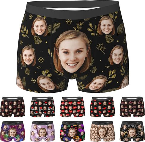 الملاكمين المخصصة للرجال الملاكمين مع الوجه هدايا مخصصة لصديقها الملابس الداخلية المخصصة in Kuwait