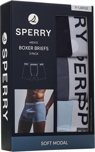 ملابس داخلية رجالي من Sperry مكونة من 3 قطع من الملابس الداخلية الناعمة - ناعمة بشكل فاخر، قابلة للتنفس ومريحة، ملابس داخلية من النوع الصغير للرجال in Saudi Arabia
