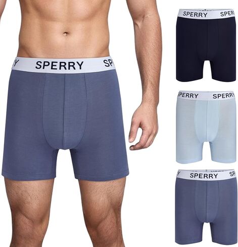 ملابس داخلية رجالي من Sperry مكونة من 3 قطع من الملابس الداخلية الناعمة - ناعمة بشكل فاخر، قابلة للتنفس ومريحة، ملابس داخلية من النوع الصغير للرجال in Saudi Arabia