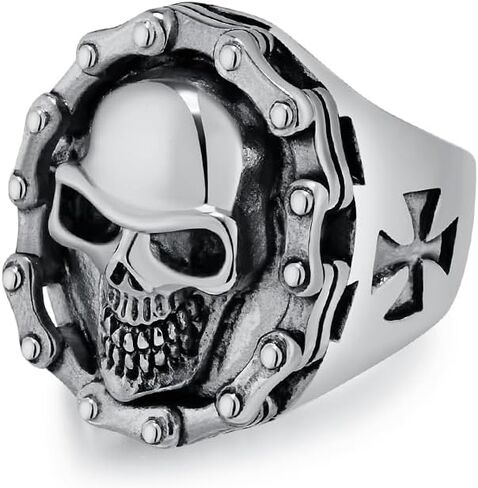 Skull Rings for Men - Punk Skeleton Biker Rings for Men - Premium Stainless Steel in Saudi Arabia