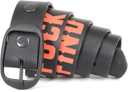 Milwaukee Leather MP7110 Men's F* Around - Find Out Black Leather Belt w/Interchangeable Buckle - 1.5 inches Wide in Saudi Arabia