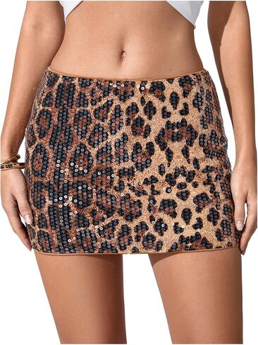 Floerns للسيدات الترتر منخفض الخصر Mini Mini Music Festival Night Out Skirt Shorts in Kuwait