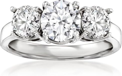 Ross-Simons 2.00 ct. t.w. Lab-Grown Diamond 3-Stone Ring in 14kt White Gold in Saudi Arabia