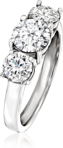 Ross-Simons 2.00 ct. t.w. Lab-Grown Diamond 3-Stone Ring in 14kt White Gold in Saudi Arabia