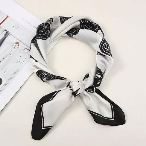 Silk Head Scarf for Women Lightweight Satin Neck Scarf Sleeping Hair Wrapping Night 27.5" in Saudi Arabia