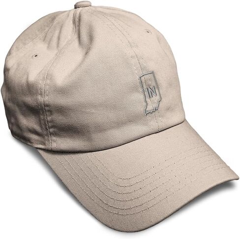 Soft Baseball Hat Embroidered Dad Hat Indiana State Map in Embroidery Men & Ladies Baseball Cap Cotton in Saudi Arabia