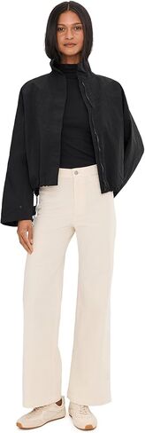 Madewell نسائي طويل الأكمام عسلي Mockneck ذو فتحة جانبية in Kuwait