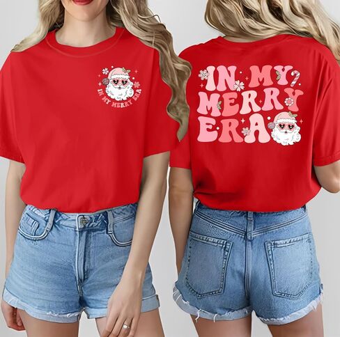 Christmas T-Shirt for Women in My Christmas Era Shirt Cute Groovy Christmas Shirts Xmas Vacation Tee in Saudi Arabia