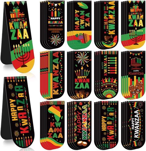 PASIMY 48 PCS Juneteenth Longmarks Bulk Magnetic Juneteth Party Favors Gifts Double Side Inspirational 19 يونيو إشارة مرجعية لليوم الحرية الأمريكية الإفريقية السوداء 1865 (أفريقي) in Saudi Arabia