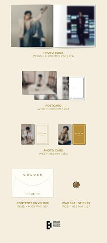 ألبوم Jungkook GOLDEN الأول إصدار LP من الفينيل مع تتبع مختوم JUNG KOOK in Kuwait