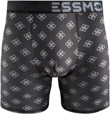 Mens Boxer Briefs Breathable Soft Stretch Geometric Underwear Men in Saudi Arabia