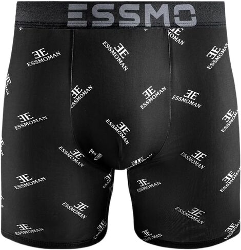 Mens Boxer Briefs Breathable Soft Stretch Geometric Underwear Men in Saudi Arabia