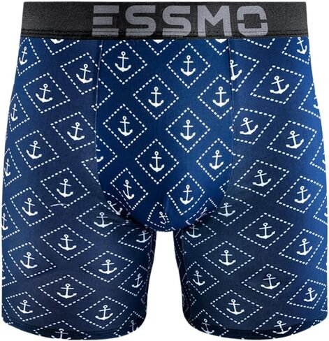 Mens Boxer Briefs Breathable Soft Stretch Geometric Underwear Men in Saudi Arabia