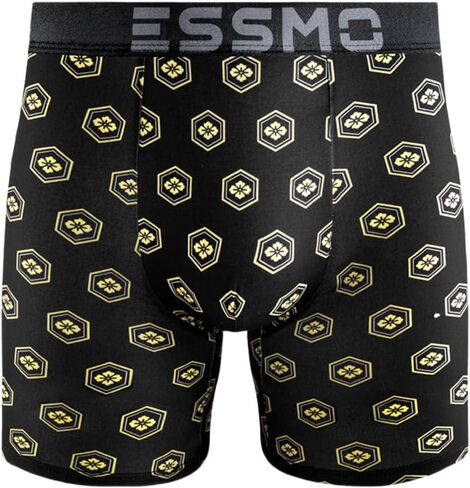 Mens Boxer Briefs Breathable Soft Stretch Geometric Underwear Men in Saudi Arabia