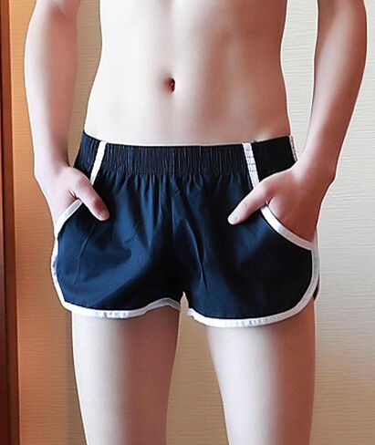 Men's 100% Cotton Boxer Brief with Pouch Low Rise Striped Contast Color Lounge Active Shorts Breathable Panties Underwear in Saudi Arabia