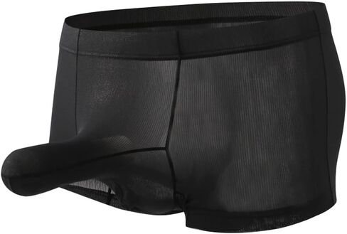 Mens Elephant Nose Boxer Briefs Ice Silk Trunks Super Thin Seperate Pouch Underwear in Kuwait