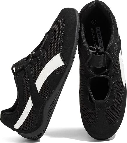 LUCKY STEP Women's Retro Casual Fashion Sneakers - Classic Thin Sole Walking Shoes - Lightweight Running Tennis Trainer Shoe - Non Slip Work Footwear in Saudi Arabia