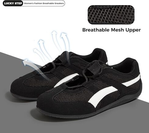 LUCKY STEP Women's Retro Casual Fashion Sneakers - Classic Thin Sole Walking Shoes - Lightweight Running Tennis Trainer Shoe - Non Slip Work Footwear in Saudi Arabia