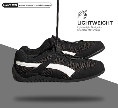 LUCKY STEP Women's Retro Casual Fashion Sneakers - Classic Thin Sole Walking Shoes - Lightweight Running Tennis Trainer Shoe - Non Slip Work Footwear in Saudi Arabia