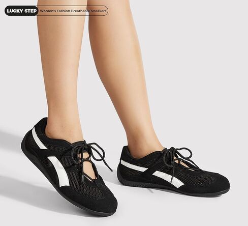 LUCKY STEP Women's Retro Casual Fashion Sneakers - Classic Thin Sole Walking Shoes - Lightweight Running Tennis Trainer Shoe - Non Slip Work Footwear in Saudi Arabia
