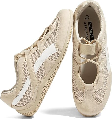 LUCKY STEP Women's Retro Casual Fashion Sneakers - Classic Thin Sole Walking Shoes - Lightweight Running Tennis Trainer Shoe - Non Slip Work Footwear in Saudi Arabia