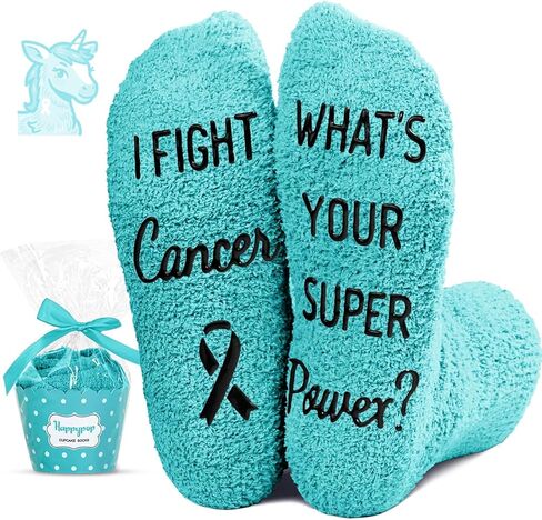 HAPPYPOP Breast Cancer Socks for Women - Chemo Survivor Comfort Gifts For Cancer Patients in Kuwait