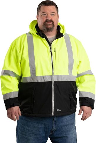 سترة Berne الرجالية ذات القلنسوة Hi-Vis Class 3 in Kuwait