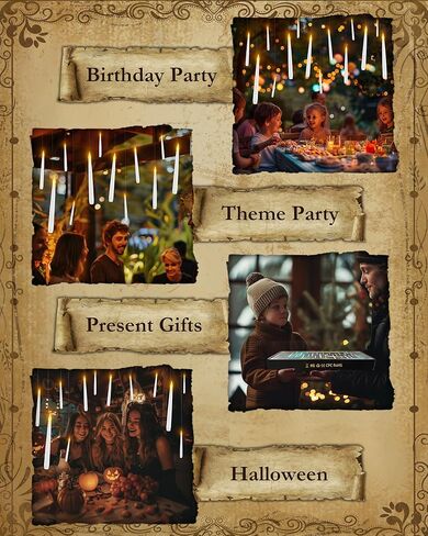 20 قطعة من الشموع العائمة مع عصا من Raycare، شمعة معلقة مع مؤقت، شموع ديكو سحرية وامضة دافئة، شمعة مستدقة عديمة اللهب مع جهاز تحكم عن بعد، شموع LED لديكور حفلات عيد الهالوين in Kuwait