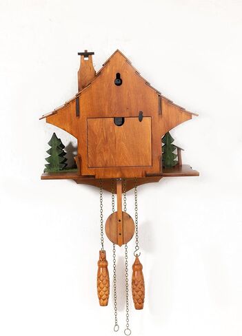 Cuckoo Clock, Germany Black Forest Style Wooden Pendulum Quartz Wall Clock, Volume Control, Night Silent, Gift Package, Professional Service in Saudi Arabia