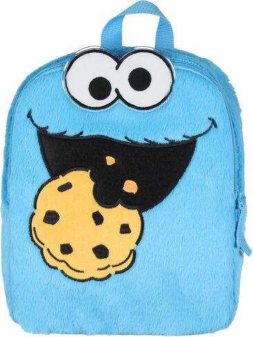 INTIMO Sesame Street Plush Cookie Monster Smile Face 12 Inch Backpack For Daily Use in Saudi Arabia