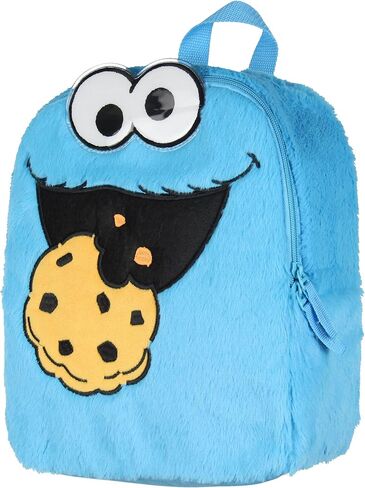INTIMO Sesame Street Plush Cookie Monster Smile Face 12 Inch Backpack For Daily Use in Saudi Arabia