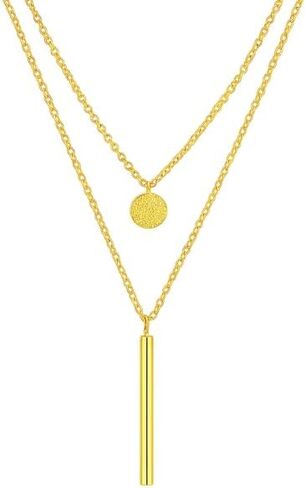 Elegant 925 Silver Necklace - Two Chains, Two Pendants for Women in Saudi Arabia