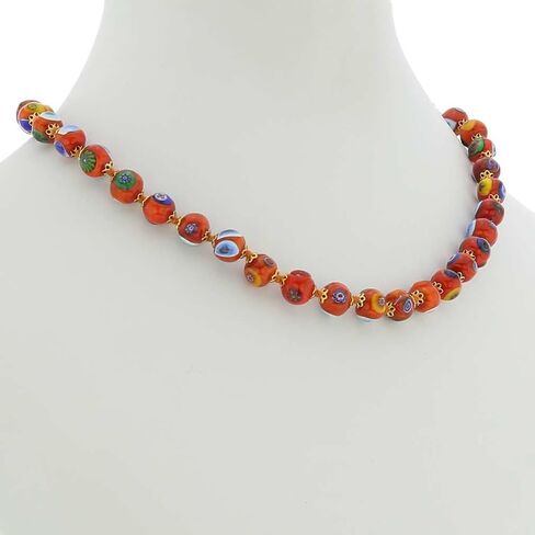 Glass Of Venice Murano Glass Mosaic Necklace - Orange in Saudi Arabia