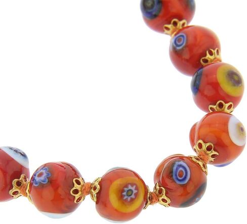 Glass Of Venice Murano Glass Mosaic Necklace - Orange in Saudi Arabia