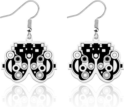 WUSUANED Funny Eye Doctor Necklace Optometry Doctor Jewelry Eye Doctor Vision Gift Optician Gift Ophthalmic Gifts in Saudi Arabia