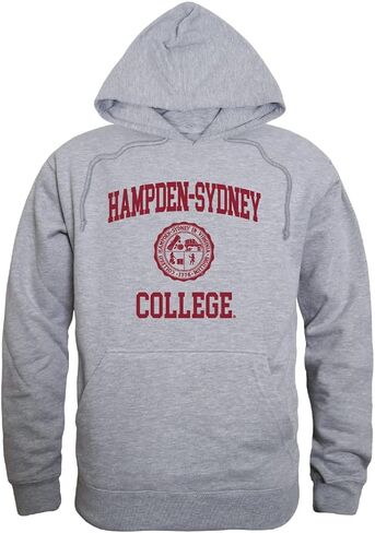 سويت شيرت بغطاء للرأس من الصوف من W Republic Hampden Sydney College Tigers Seal - رمادي منقط، X-Large in Saudi Arabia