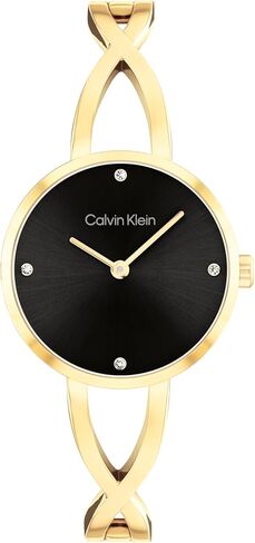 Calvin Klein Sculpted Embrace - Women's 2H Quartz Slim Watch - Stainless Steel Bangle - A Modern Stylish Timepiece for Her - 28mm in Saudi Arabia