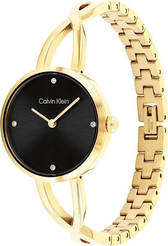 Calvin Klein Sculpted Embrace - Women's 2H Quartz Slim Watch - Stainless Steel Bangle - A Modern Stylish Timepiece for Her - 28mm in Saudi Arabia
