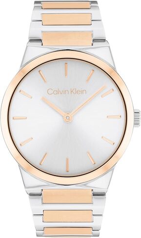 Calvin Klein Women's CK Linear Elegance - 36mm 2H Quartz Slim Watch - Stainless Steel Bracelet - Premium Fashion Timepiece for All Occasions - Gift for Her in Saudi Arabia