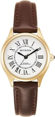 ساعات Miykon Minimalist العتيقة للنساء - ساعة تناظرية صغيرة وأنيقة للسيدات مع حزام من الجلد الطبيعي - كوارتز ياباني، مقاومة للماء حتى 100 قدم in Kuwait