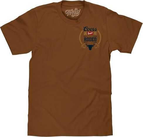 Tee Luv Men's Coors Banquet Beer Shirt - Front and Back Coors Rodeo Bull T-Shirt in Saudi Arabia