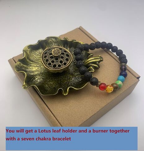 Vintage Bronze Color Mini Lotus & Frog Incense Burner, Cones and Small Coils Holder, Crystal Healing Chakras Energy Meditation Incense Set Aesthetic Home Decor Aromatherapy Ornament in Saudi Arabia
