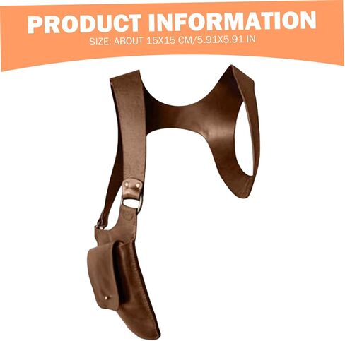 حقيبة كتف مزدوجة للإبط، حقيبة كتف محمولة من جلد البولي يوريثان قابلة للتعديل ومخفية تحت الإبط لحفلات Steampunk والتسوق في الهواء الطلق بإبط مزدوج in Kuwait