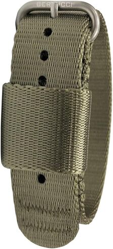 حزام ساعة BERTUCCI للرجال من نوع G-Type Comfort-Webb Field Drab 19 ملم من النايلون حزام غير لامع من الفولاذ المقاوم للصدأ بإبزيم in Saudi Arabia