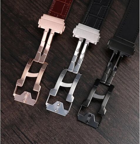 New Real Cow Leather Rubber Brown Black Watch Band 26 * 19mm For Hublot Strap BIG BANG Watchband Stainless Buckle in Saudi Arabia